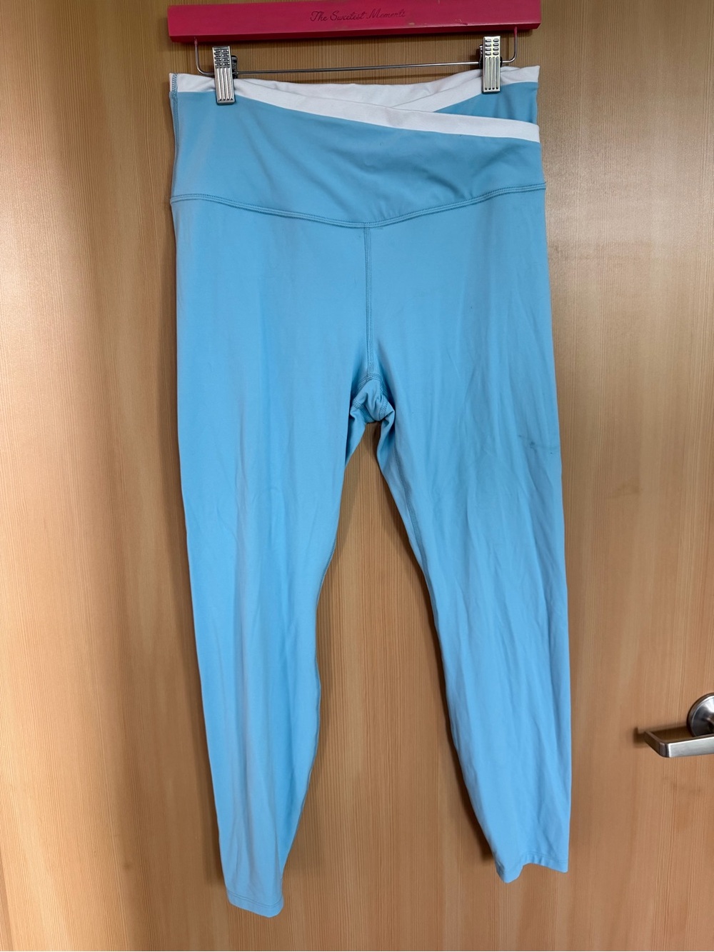 all in motion Light Blue Leggings with White Waistband